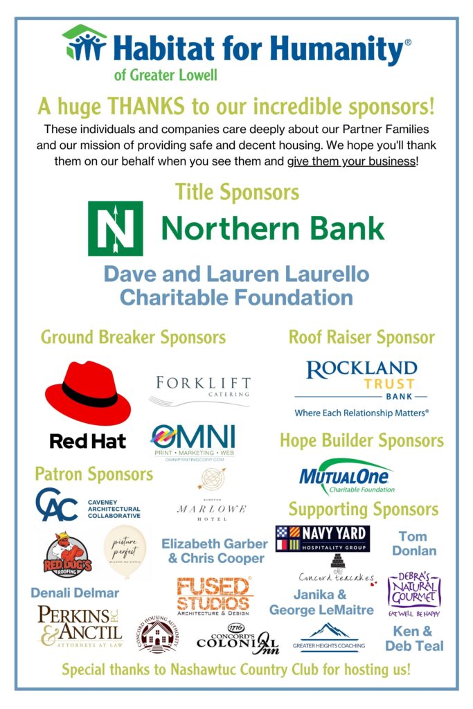 HFHGL Gala Welcome & Sponsor Signage 2025